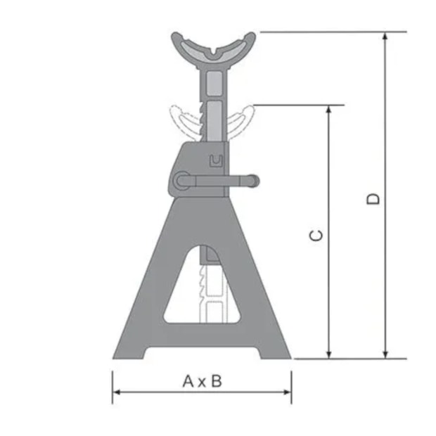 Par de Cavalete Mecânico até 2 Toneladas 290/430mm CT 2000 BOVENAU-a5a8a6d9-65c7-4589-afc5-77a808723583