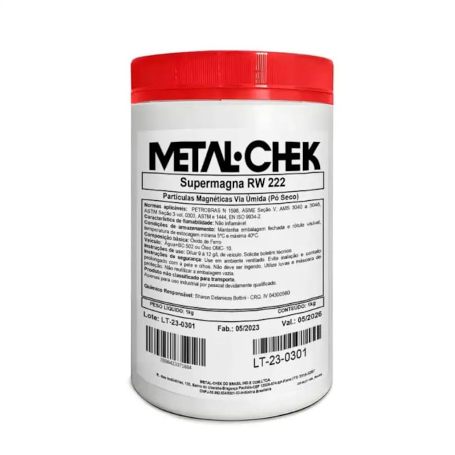 Partícula Magnética Vermelha 1kg RW-222 METALCHEK-c2a975c9-db80-426d-9055-735d0c9084f9