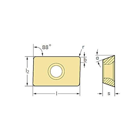 Pastilha para Fresa Aço LPMT15T308RD51WKP25 WALTER-80589638-b13d-4885-862b-f150ed71b695