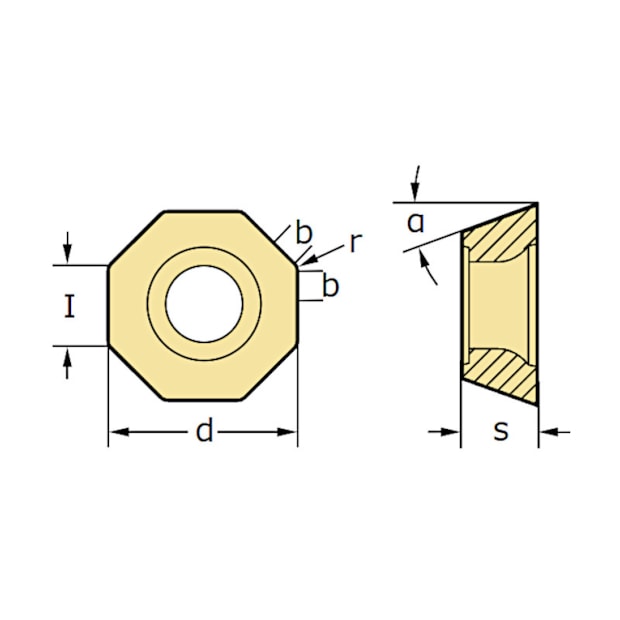 Pastilha para Fresa Alumínio Latão ODMT0504ZZN-D57 WSM35S WALTER-90150409-654f-49c4-b920-3e49187d0eb9