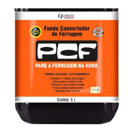 PCF Fundo Convertedor de Ferrugem 5 Litros DD4 TAPMATIC-04bb75c5-9d88-4193-9ca9-da5c9718018c