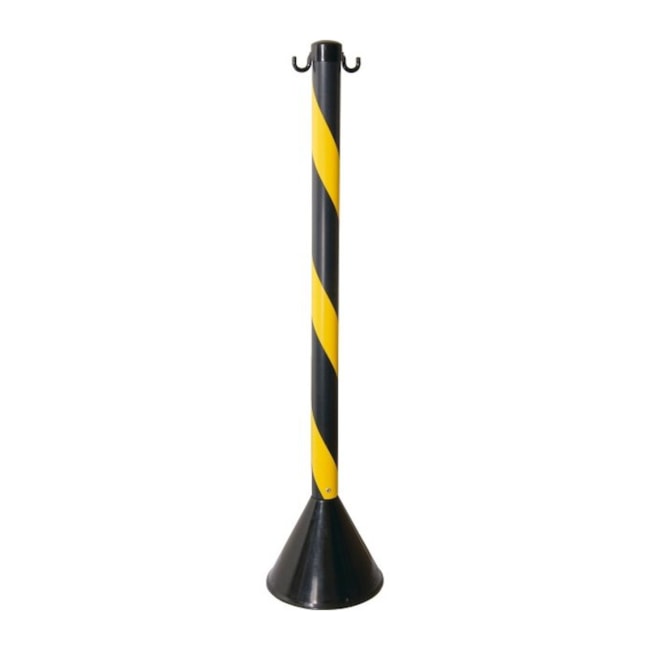 Pedestal em PVC 90cm para Demarcação Preto/Amarelo 700.01132 PLASTCOR-169c5373-0313-4451-8089-b76b3eca065d