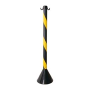 Pedestal em PVC 90cm para Demarcação Preto/Amarelo 700.01132 PLASTCOR