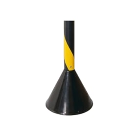 Pedestal em PVC 90cm para Demarcação Preto/Amarelo 700.10848 PLASTCOR