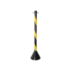 Pedestal em PVC 90cm para Demarcação Preto/Amarelo 700.10848 PLASTCOR