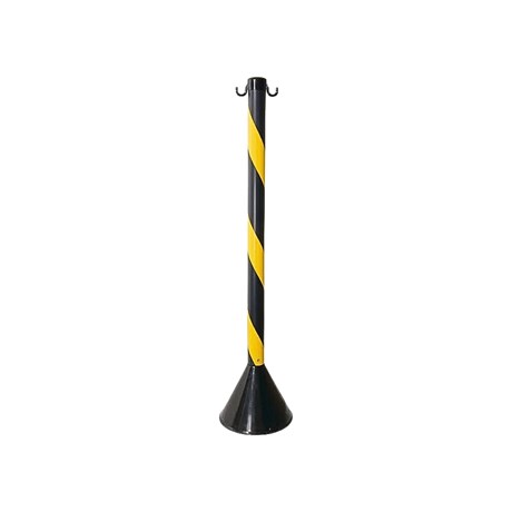 Pedestal em PVC 90cm para Demarcação Preto/Amarelo 700.10848 PLASTCOR