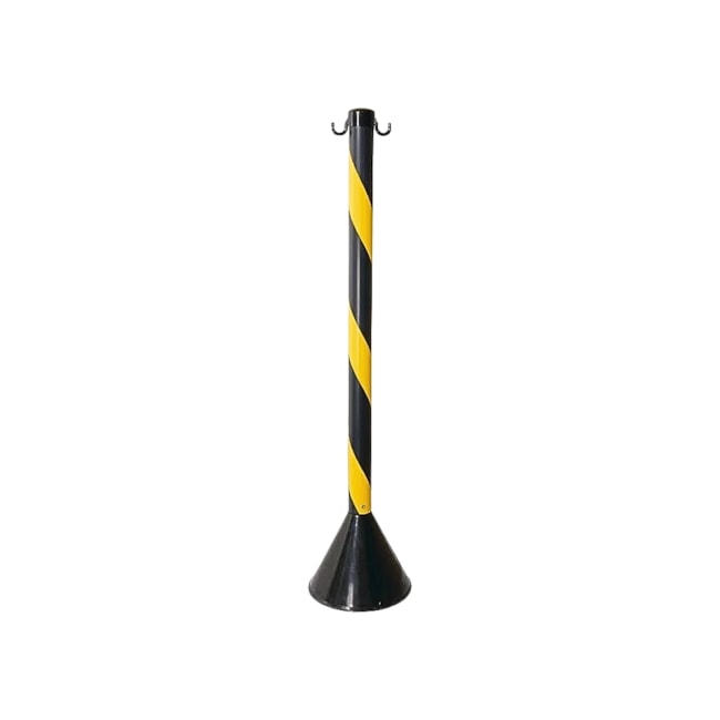Pedestal em PVC 90cm para Demarcação Preto/Amarelo 700.10848 PLASTCOR-cc0d2595-446d-444b-9921-ee4518f08ecb