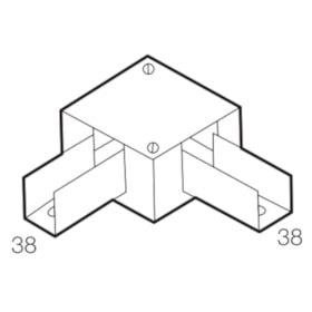 Perfilado Caixa de Derivação tipo L 38x38mm Chapa n°18 PG 936260 CEMAR