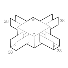Perfilado Caixa de Derivação tipo X 38x38mm Chapa n°18 PG 936262 CEMAR
