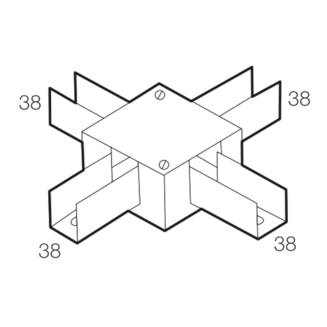 Perfilado Caixa de Derivação tipo X 38x38mm Chapa n°18 PG 936262 CEMAR-d3018ac8-4b9e-4ee5-8e9b-a65b315c3cf1