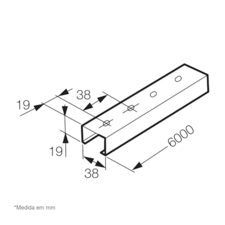 Perfilado Perfurado Chapa n°20 PG 38x19mm 6m 936514 CEMAR-7e0ff783-67d8-4168-8d19-97d1b274f419