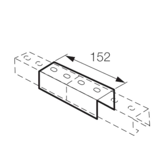 Perfilado Perfurado de Emenda Externa tipo I 38x38x111mm Chapa n°18 PG 936293 CEMAR-db9fb0bf-08ff-4e4b-aef9-36e3e19a6040