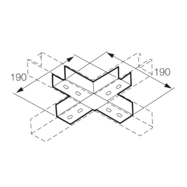 Perfilado Perfurado de Emenda Interna tipo X 38x38x190mm Chapa n°18 PG 936297 CEMAR-d644cc01-5a83-4783-8e3c-31b223fc9e60