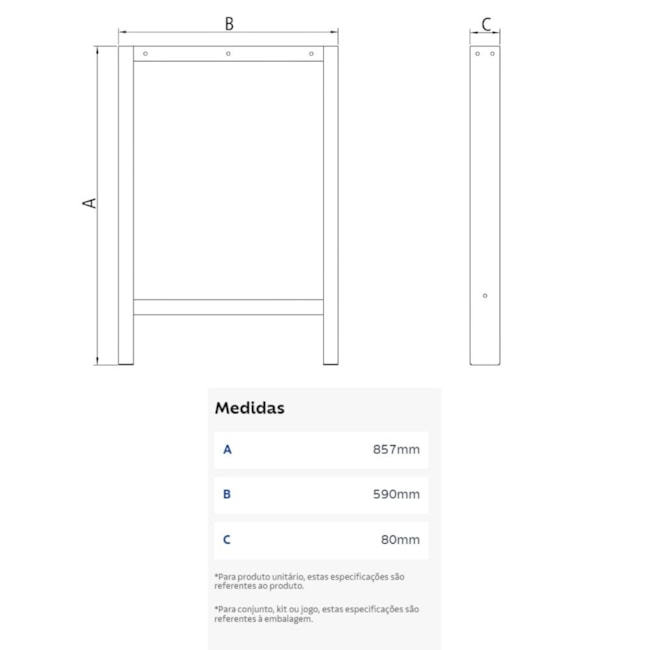 Perna de Apoio para Bancada Laranja 44954014 TRAMONTINA PRO-bc86d12c-03cb-4d09-a12a-b7efad4c1120