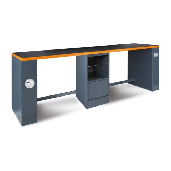 Perna Dupla para Bancadas com Porta Cinza 055000292 BETA-a24800e4-8715-48e7-bdf2-ac7b0d37c9d9