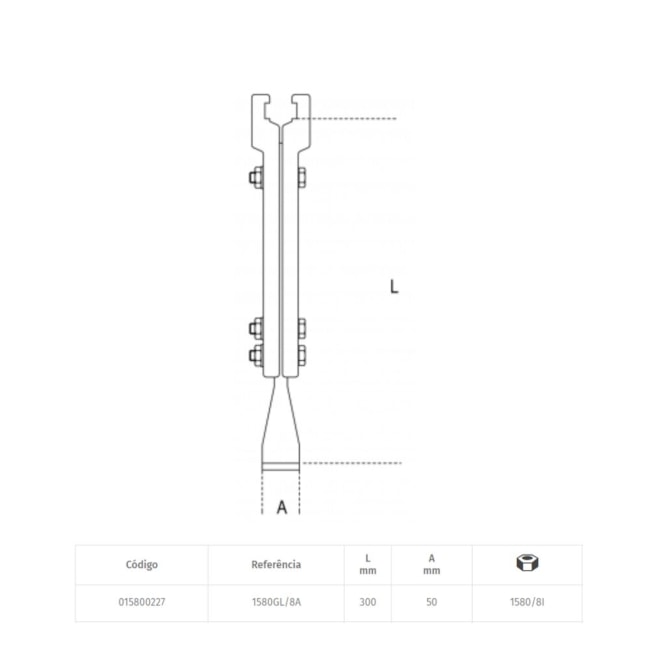 Pernas de Extratores Série Longa 300mm 1580GL BETA-ab5d4f01-7425-4cad-8ebe-c78eee046629