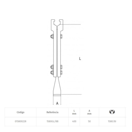Pernas de Extratores Série Longa 400mm 1580GL BETA-3d70bffd-b881-4134-9a9f-083fa65f4a33