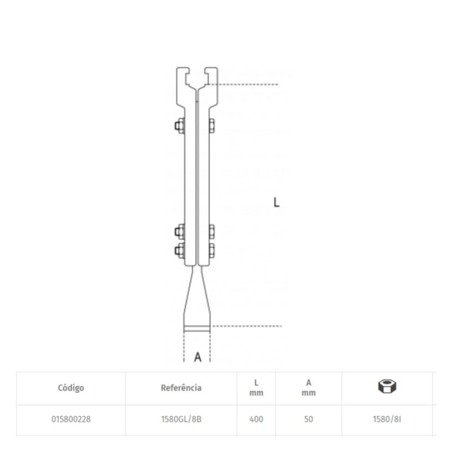 Pernas de Extratores Série Longa 400mm 1580GL BETA-da079265-5aff-4a4c-b1ad-315c56dc428e