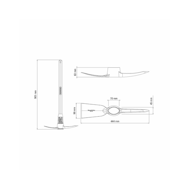 Picareta Alvião em Aço Tamanho 4 com Cabo de Madeira 90cm 77303543 TRAMONTINA-bfb59a63-9323-47a1-b845-531ea2ff9721