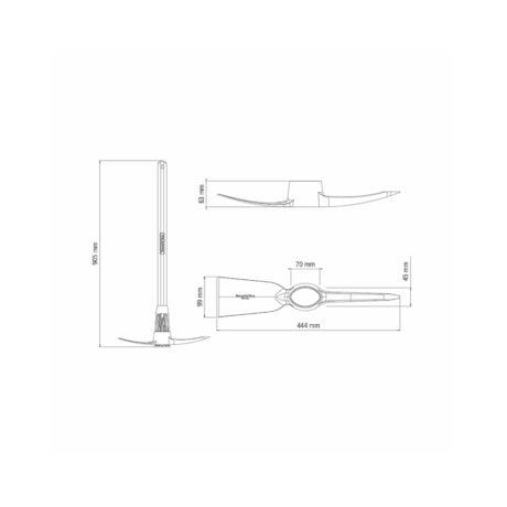 Picareta Alvião em Aço Tamanho 4 com Cabo de Madeira 90cm 77303543 TRAMONTINA-c7123a13-801e-4a2d-8306-a1fb9a2388c7