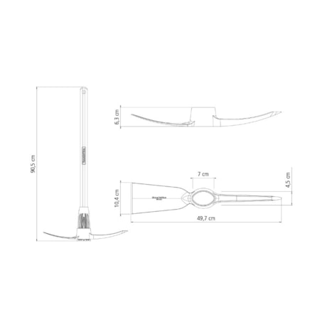 Picareta Alvião em Aço Tamanho 5 com Cabo de Madeira 90cm 77303553 TRAMONTINA-069c80ec-282b-4c84-b050-599e82e1bd54