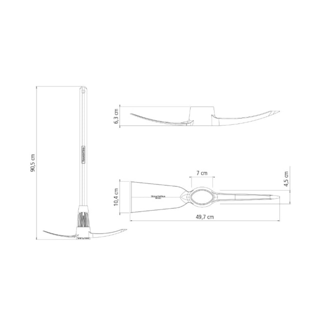 Picareta Alvião em Aço Tamanho 5 com Cabo de Madeira 90cm 77303553 TRAMONTINA-1fe8bc92-1707-428a-b12c-7fb86878c3d9
