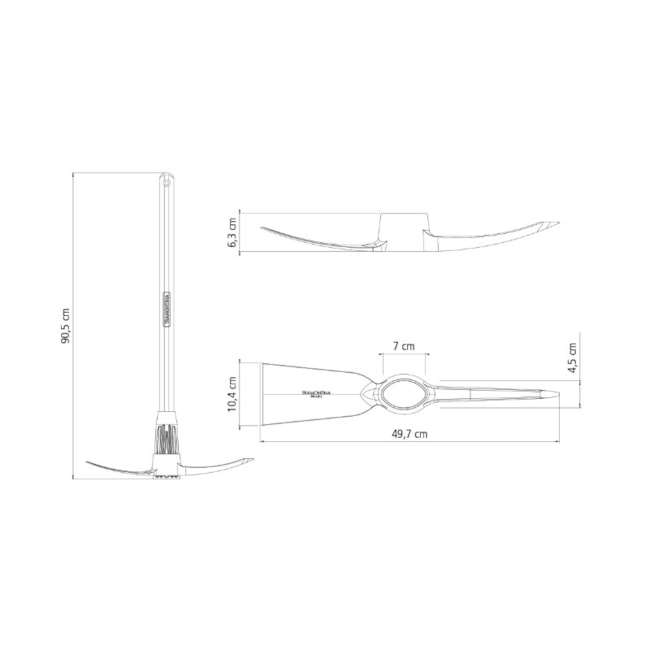 Picareta Alvião em Aço Tamanho 5 com Cabo de Madeira 90cm 77303553 TRAMONTINA-807e54d9-7a8c-460c-8628-fb9e5217df08