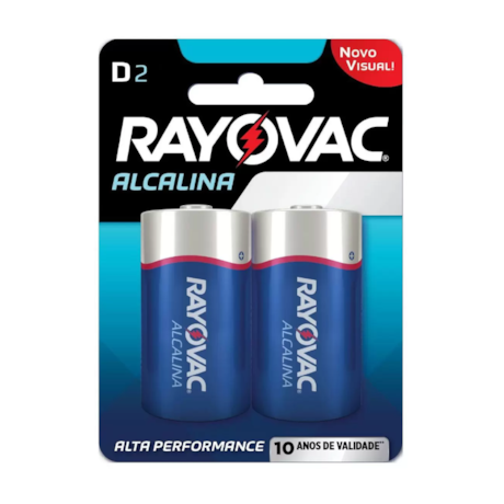 Pilha Alcalina Grande com 2 Peças