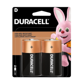 Pilha Alcalina Grande Tipo D com 2 Unidades 44822 DURACELL