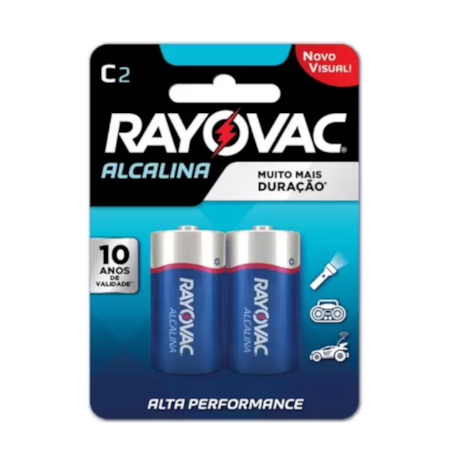 Pilha Alcalina Media com 2 Peças