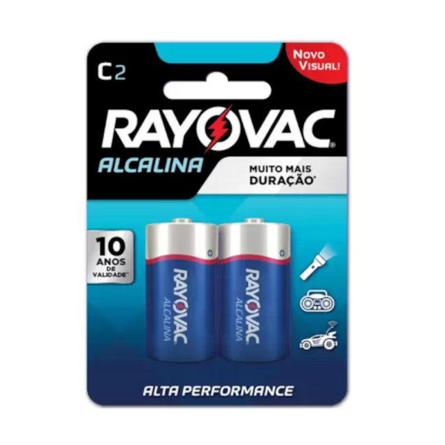 Pilha Alcalina Media com 2 Peças