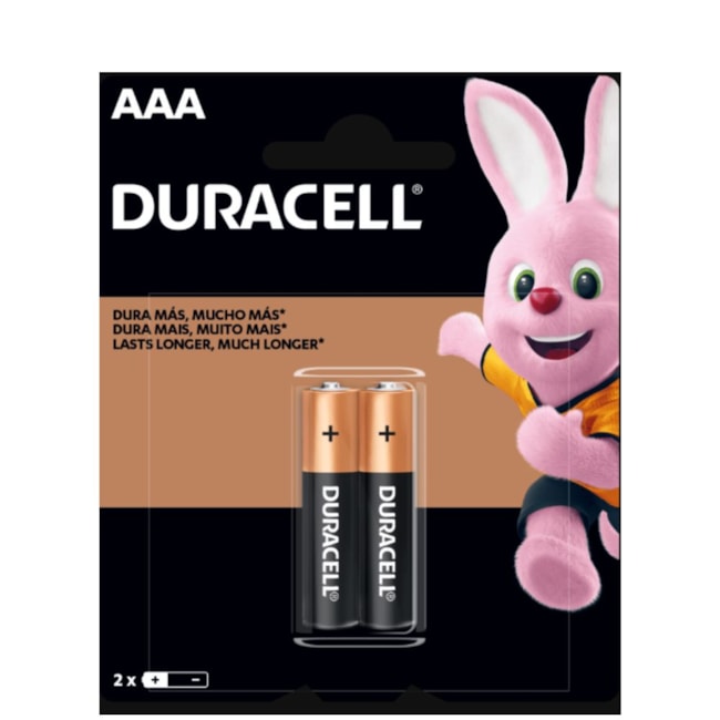 Pilha Alcalina Palito AAA com 2 Peças 44830 DURACELL-07688020-32c1-4063-931e-465b2b6f233f