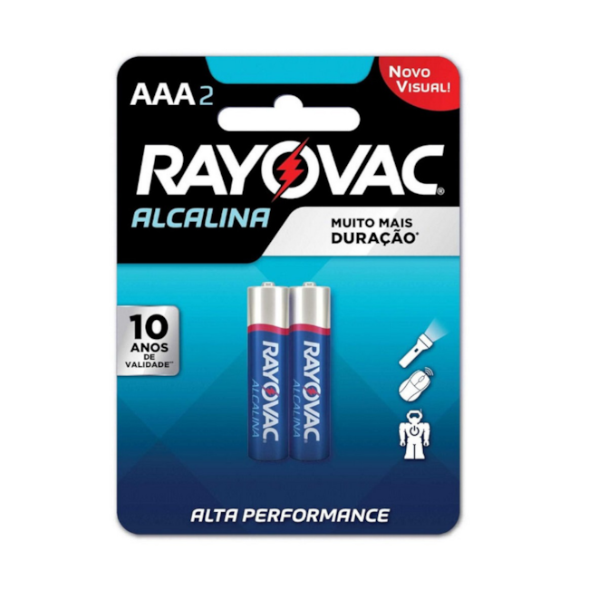 Pilha Alcalina Palito com 2 Peças AAA 20321 TUBO RAYOVAC-d97dab05-33d6-435a-b28a-ac03e189ace8
