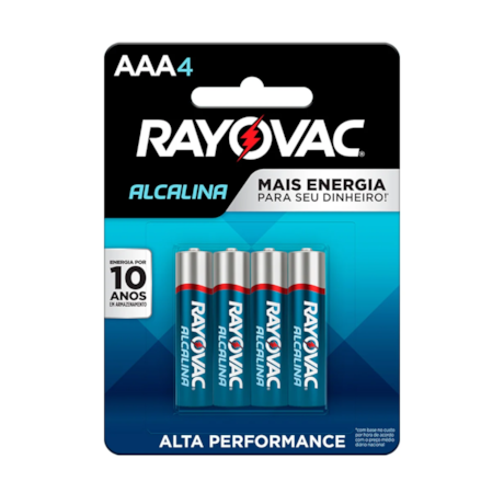 Pilha Alcalina Palito com 4 Peças AAA 20955 RAYOVAC-877b3cd0-2fbc-4a6a-a5b9-81e8015277eb