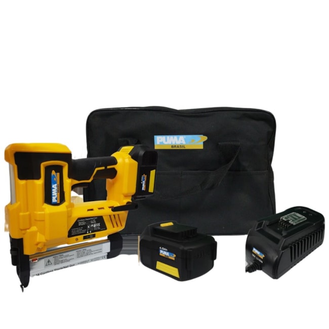 Pinador F 18V 50MM com Bateria 4.0Ah Carregador 110V/220V e Bolsa BT-725CB PUMA-7b8a7ee3-a043-4b11-9bbc-df589efc6452