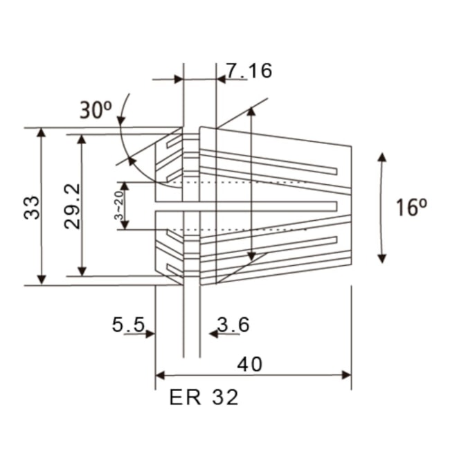 Pinça ER-32 16,0mm DIN 6499 00074 BTFIXO-ab7e4308-fe1b-4143-8dd2-03cc120eeb2e