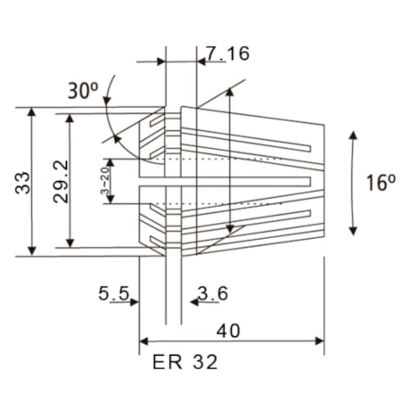 Pinça ER-32 5,0mm DIN 6499 00063 BTFIXO-155d2daa-cab0-486f-87dc-cd1772a8b711
