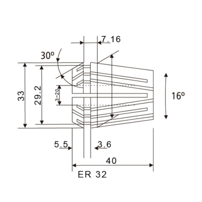 Pinça ER-32 7,0MM DIN 6499 00065 BTFIXO-4141a0a0-9727-4623-b87a-fc65cefb033a