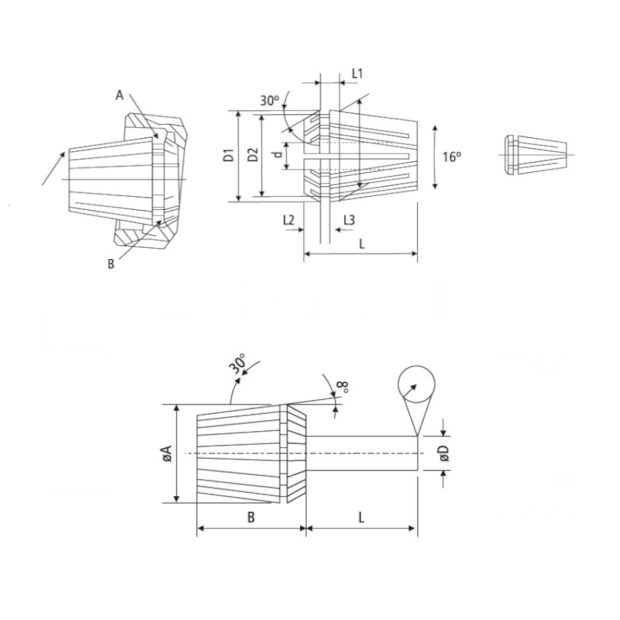 Pinça ER-40 3.0mm DIN 6499 00079 BTFIXO-338501d2-8881-4df6-9a09-179ac921d8d7