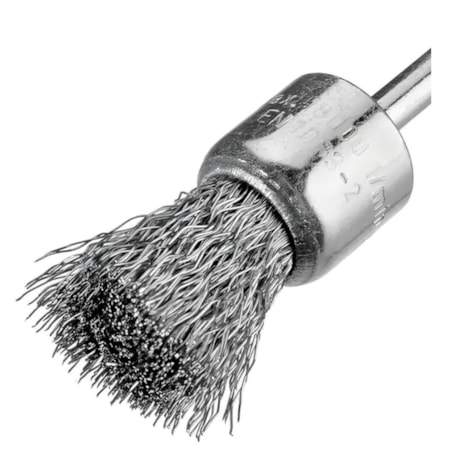 Pincel de Escova de Aço Ondulado 17mm x 1/4