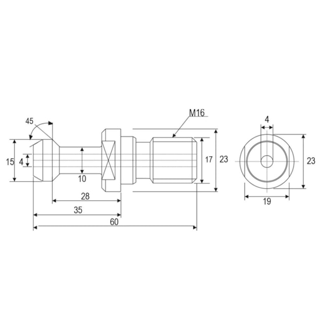 Pino de Fixação BT40x45° com Refrigeração Interna MAS 403-BT (DIN 6499) BTFIXO-b9e9b0f0-2366-4612-90ff-92c40c5c2854