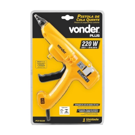 Pistola de Cola Quente 220 Watts PCV 0220 3099100220 VONDER PLUS-340a2683-2a46-42a5-93ff-8c0437280774
