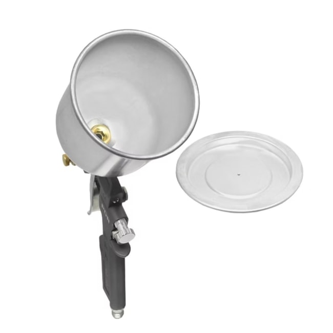 Pistola De Pintura Alta Produção Gravidade 2,5mm Caneca 600ml Alumínio PRO-502 PDR-021b9931-0084-4a89-bbab-0d4be39f19e7