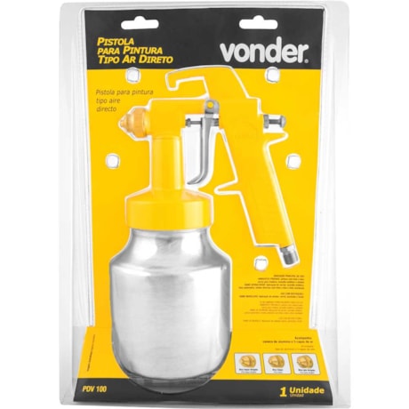 Pistola de Pintura Ar Direto com Caneca de Alumínio PDV100 6220000100 VONDER-ffbbdee9-1162-486c-a205-b0ff365afdca
