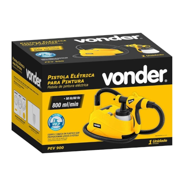 Pistola de Pintura Elétrica PEV900 6220900220 VONDER-7cb6f2ee-e07e-4230-929c-caf20c07f451