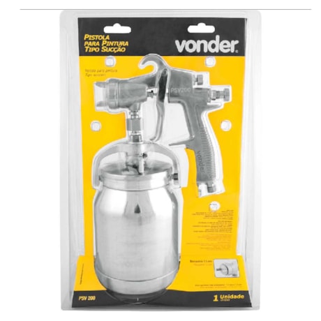 Pistola de Pintura Tipo Sucção com Caneca de Alumínio PSV200 6220200200 VONDER-87a8d838-874b-4bd7-94e6-3c82a4262e81