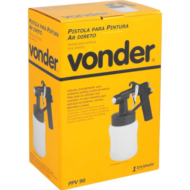 Pistola para Pintura 1.1mm com Caneca Plástica PPV 90 6220900000 VONDER-efd5eca6-f4e5-4f00-a75f-bf606de9ece3