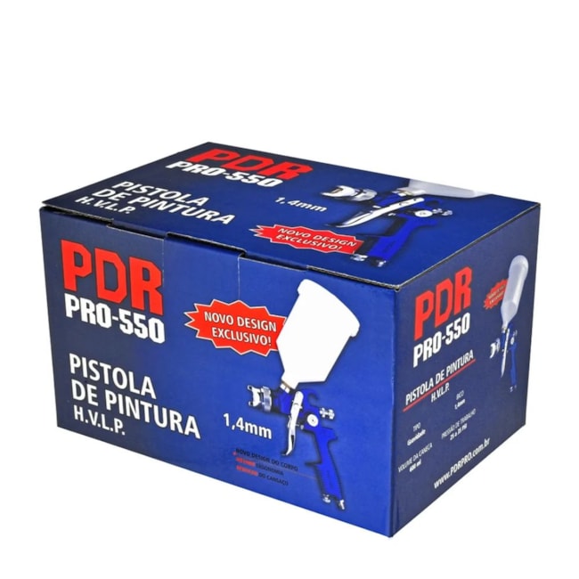 Pistola para Pintura Alta Produção HVLP Gravidade 1.4mm PRO-550 PDR-fc53fb4b-ad69-4c26-9e8e-12294a403f09