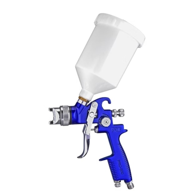 Pistola Pintura Alta Produção HVLP Gravidade 1.7mm Com Caneca 600ml Plástico PRO-550 1.7 PDR-9efc6793-a5c8-4158-b665-3685f990a555