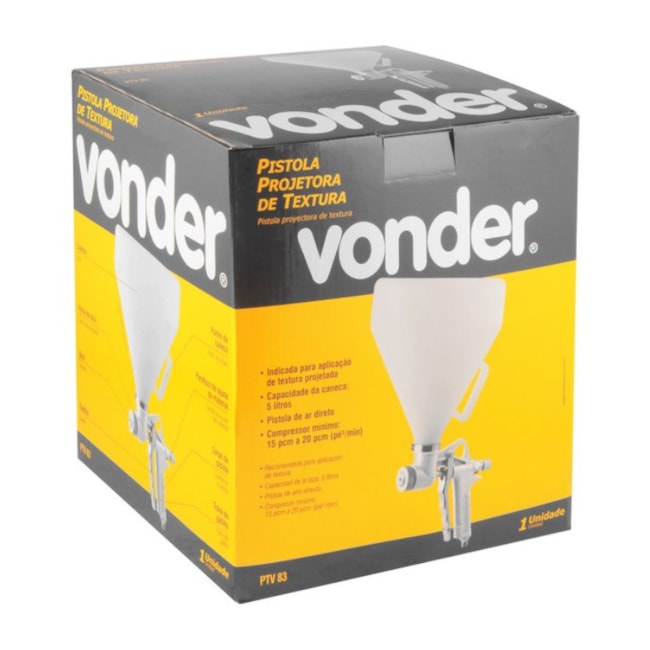 Pistola Projetora de Textura 5 Litros PTV83 6220083000 VONDER-0f89f9b3-99da-436d-9238-c8241d962780